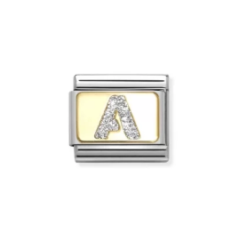 NOMINATION CLASSIC GOLD GLİTTER LETTERS A CHARM 030291-01