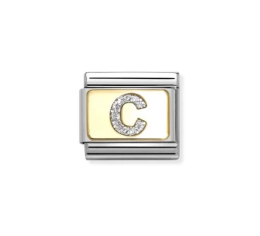 NOMINATION CLASSIC GOLD GLİTTER LETTERS C CHARM 030291-03