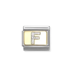 NOMINATION CLASSIC GOLD GLİTTER LETTERS F CHARM 030291-06