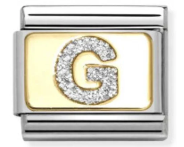 NOMINATION CLASSIC GOLD GLİTTER LETTERS G CHARM 030291-07 - 0