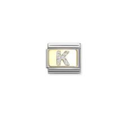 NOMINATION CLASSIC GOLD GLİTTER LETTERS K CHARM 030291-11