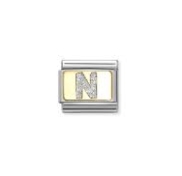 NOMINATION CLASSIC GOLD GLİTTER LETTERS N CHARM 030291-14