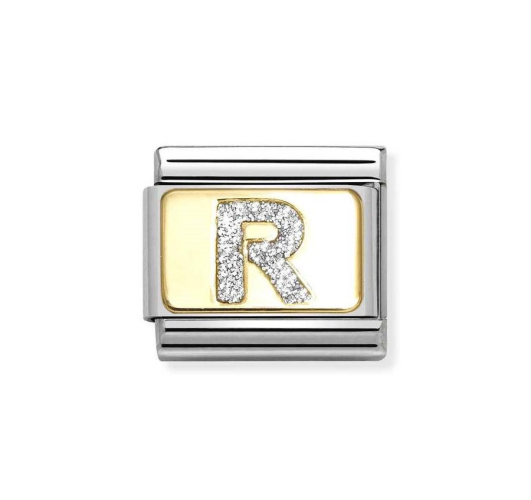 NOMINATION CLASSIC GOLD GLİTTER LETTERS R CHARM 030291-18 - 0