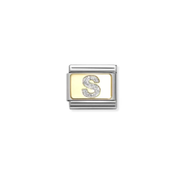 NOMINATION CLASSIC GOLD GLİTTER LETTERS S CHARM 030291-19