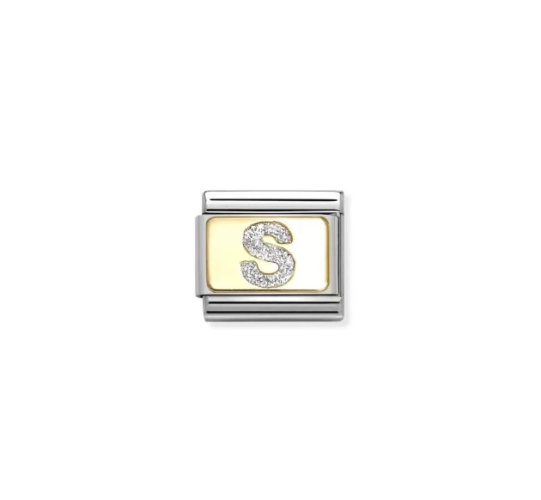 NOMINATION CLASSIC GOLD GLİTTER LETTERS S CHARM 030291-19 - 0