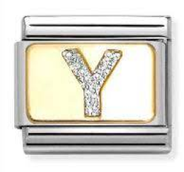 NOMINATION CLASSIC GOLD GLİTTER LETTERS Y CHARM 030291-25