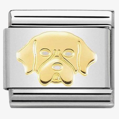 Nomination CLASSIC Gold Golden Retriever Charm 030162-56 - 0