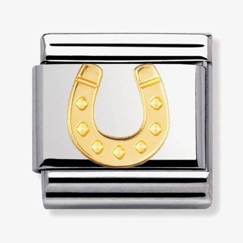 Nomination CLASSIC Gold Good Luck Horseshoe Charm 030115-11 - 0