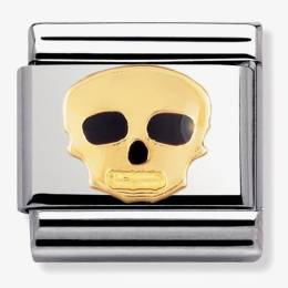 Nomination CLASSIC Gold Halloween Skull Charm 030216-08