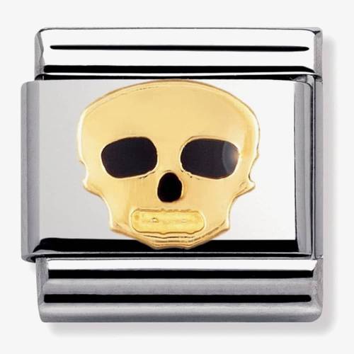 Nomination CLASSIC Gold Halloween Skull Charm 030216-08 - 0