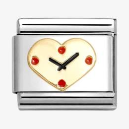 Nomination CLASSIC Gold Heart Clock Charm 030207/53