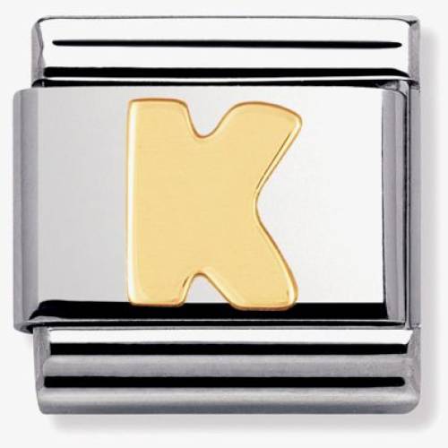 Nomination CLASSIC Gold Letters K Charm 030101-11 - 0