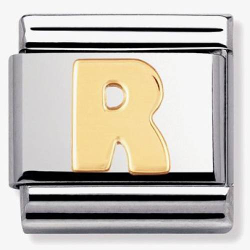 Nomination CLASSIC Gold Letters R Charm 030101-18 - 0