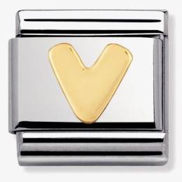 Nomination CLASSIC Gold Letters V Charm 030101-22