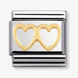 Nomination CLASSIC Gold Love Collection Double Heart Charm 030116-03