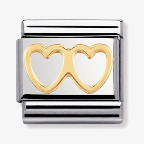 Nomination CLASSIC Gold Love Collection Double Heart Charm 030116-03 - 0