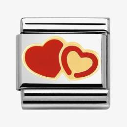 Nomination CLASSIC Gold Love Double Hearts Series Charm 030253-29