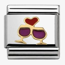 Nomination CLASSIC Gold Love Glasses With Heart Charm 030283/08