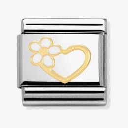 Nomination CLASSIC Gold Love Heart With Flower Charm 030253/40