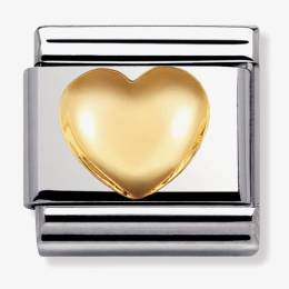 Nomination CLASSIC Gold Love Raised Heart Charm 030116-01