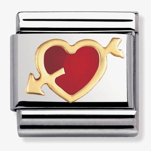 Nomination CLASSIC Gold Love Red Heart and Arrow Charm 030207-12 - 0