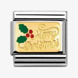 Nomination CLASSIC Gold Merry Christmas Charm 030282-17