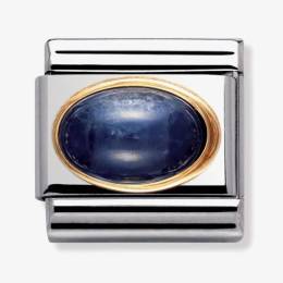 Nomination CLASSIC Gold Oval Sapphire Charm 030504-08