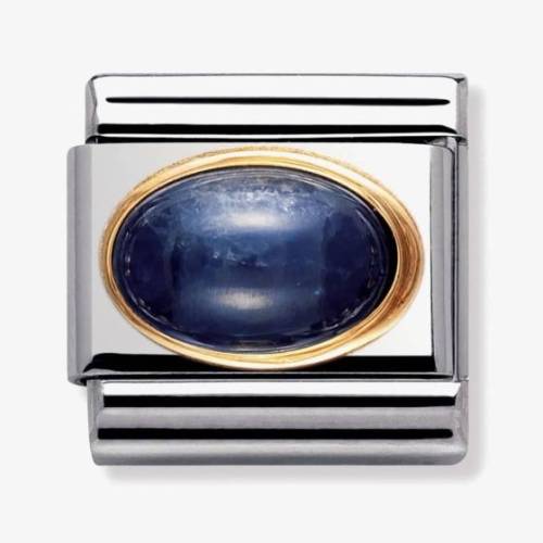 Nomination CLASSIC Gold Oval Sapphire Charm 030504-08 - 0