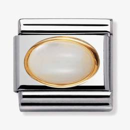 Nomination CLASSIC Gold Oval Stones Mother Of Pearl Charm 030502-12