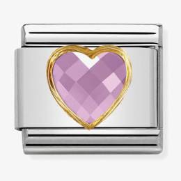 Nomination CLASSIC Gold Pink Heart Charm 030610-003