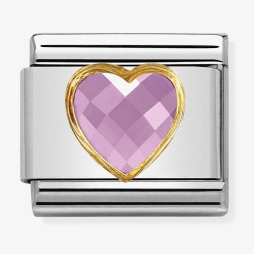 Nomination CLASSIC Gold Pink Heart Charm 030610-003 - 0