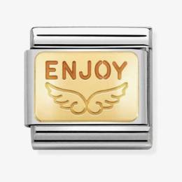 Nomination CLASSIC Gold Plates Angel Of Enjoy Life Charm 030284-37