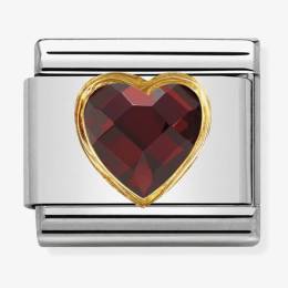 Nomination CLASSIC Gold Red Heart Charm 030610-005