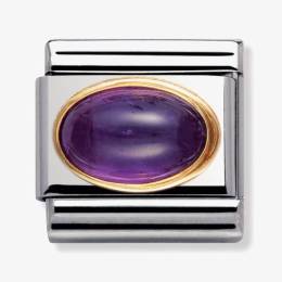 Nomination CLASSIC Gold Semi Precious Amethyst Charm 030504-02