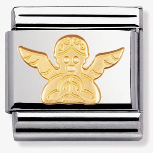 Nomination CLASSIC Gold Spirituality Angel Charm 030105-04 - 0