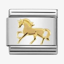 Nomination CLASSIC Gold Symbols Galloping Horse Charm 030149-26