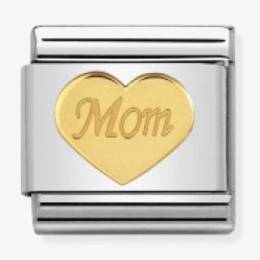 Nomination CLASSIC Gold Symbols Mom Heart Charm 030162-37