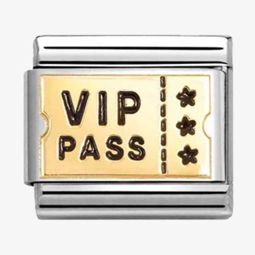 Nomination CLASSIC Gold VIP Pass Charm 030284-62 - 0