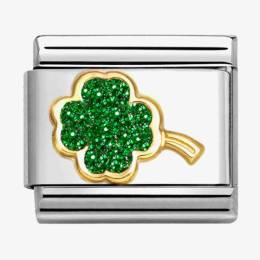 Nomination CLASSIC Green Glitter Four Leaf Clover Charm 030220-18