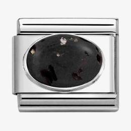 Nomination CLASSIC Hard Stones Matte Black Lava Stone Charm 330510-43