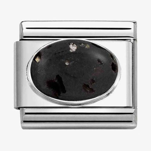 Nomination CLASSIC Hard Stones Matte Black Lava Stone Charm 330510-43 - 0