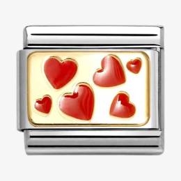 Nomination CLASSIC Love Link Red Heart Plaque Charm 030284/59