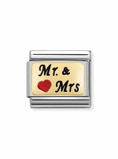 NOMINATION CLASSIC MR & MRS HEART CHARM 030284-53