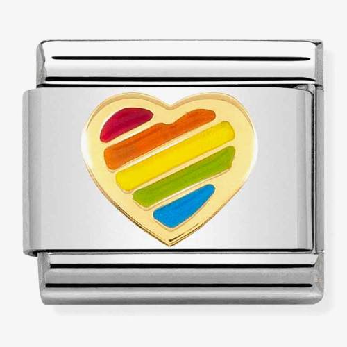 Nomination CLASSIC Rainbow Heart Charm 030272-54 - 0