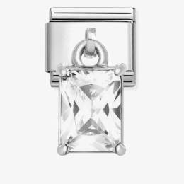 Nomination CLASSIC Rectangular Cubic Zirconia Dangle Charm 331812-11