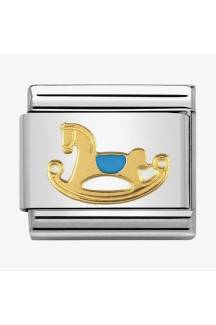 Nomınatıon Classic Rocking Horse Link Blue Gold 030242-44