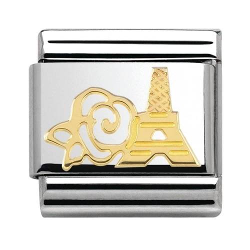 Nomination Classic Rose & Eiffel Tower Charm 030162-18 - 0