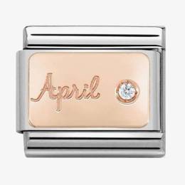 Nomination CLASSIC Rose Gold April Diamond Charm 430508-04