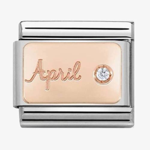 Nomination CLASSIC Rose Gold April Diamond Charm 430508-04 - 0