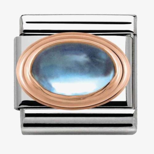 Nomination CLASSIC Rose Gold Blue Topaz Charm 430502-13 - 0